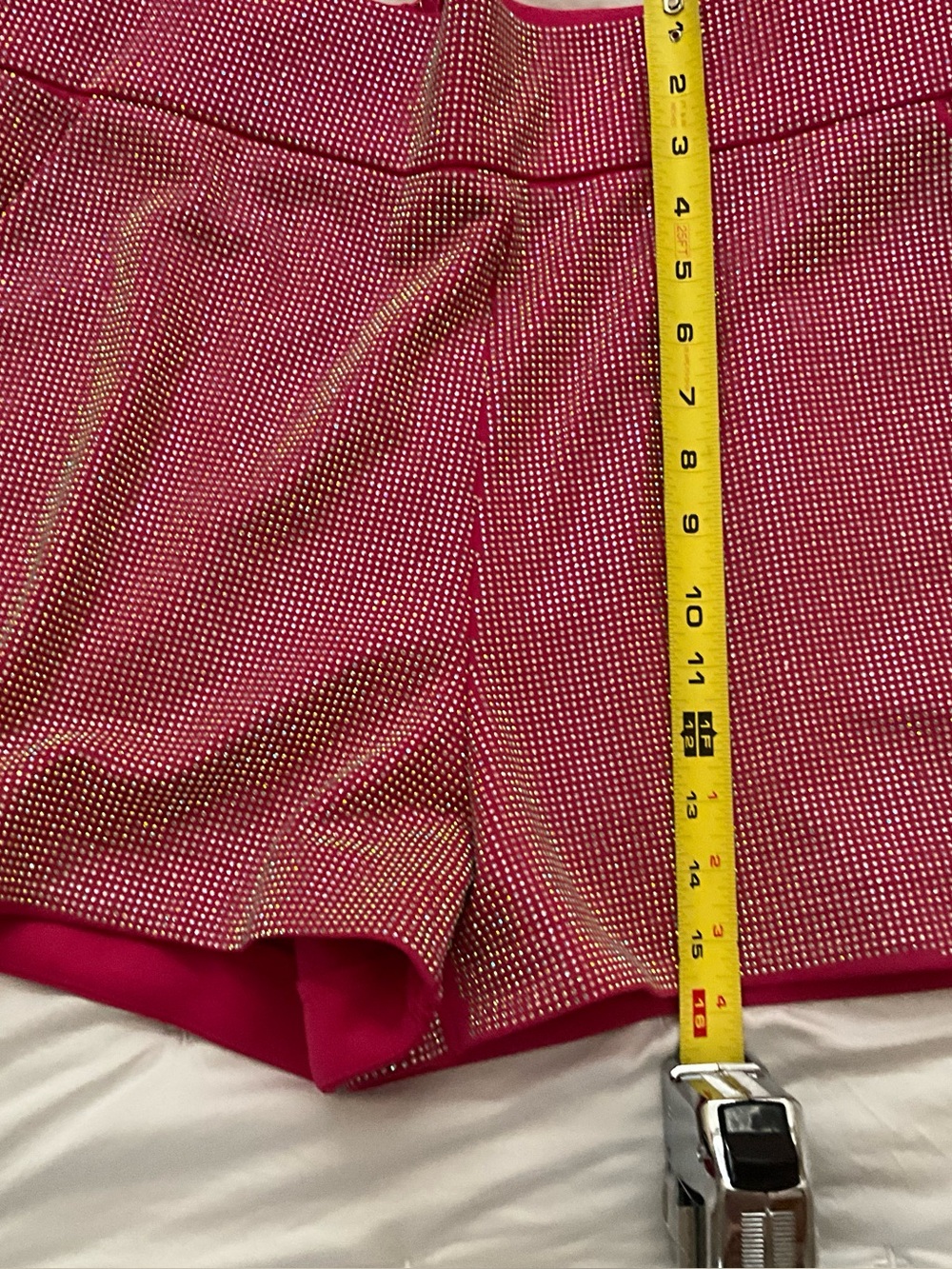 AKIRA Hot Pink Rhinestone Blazer & Short Set - Picture 10 of 12